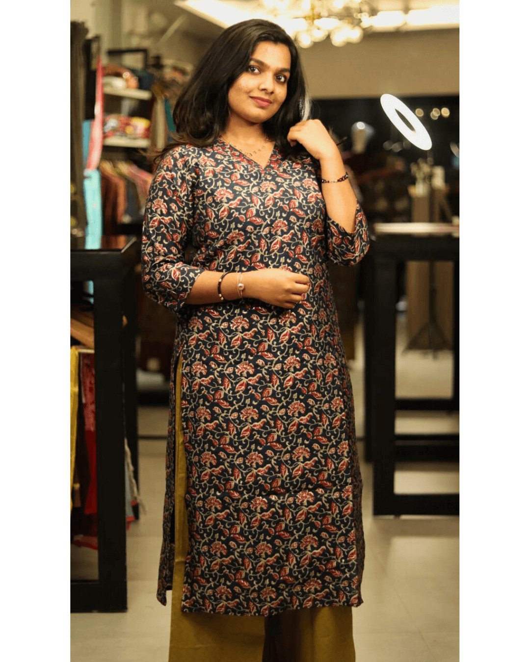 ASH28- Floral printed Kurti
