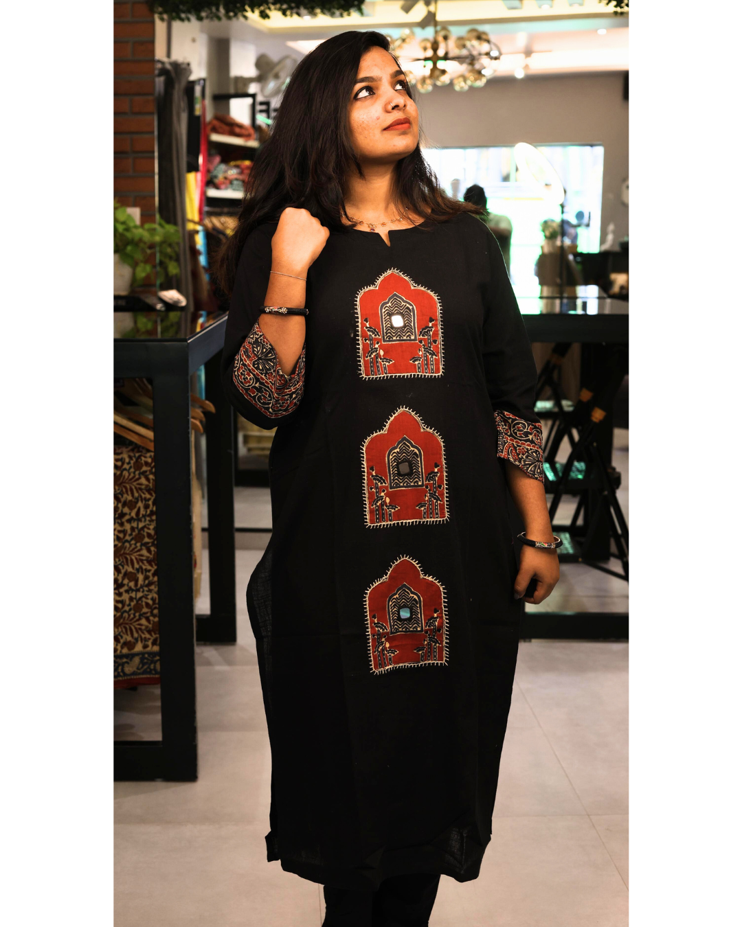 ASH 29- Cotton Applique work Kurti