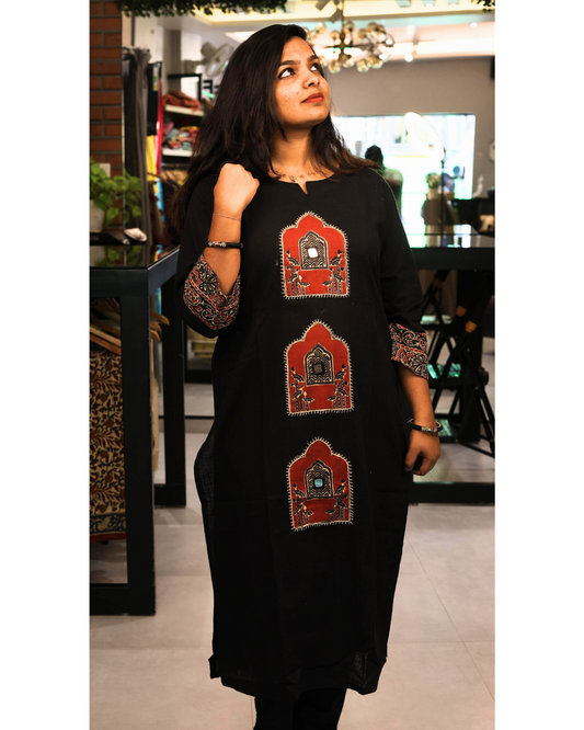 ASH 29- Cotton Applique work Kurti