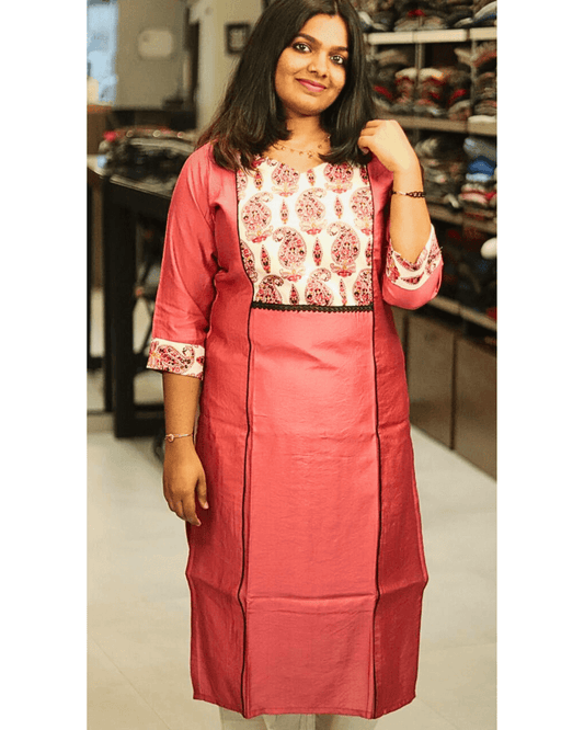 AS33-Cotton Printed Kurti - Thelashonline