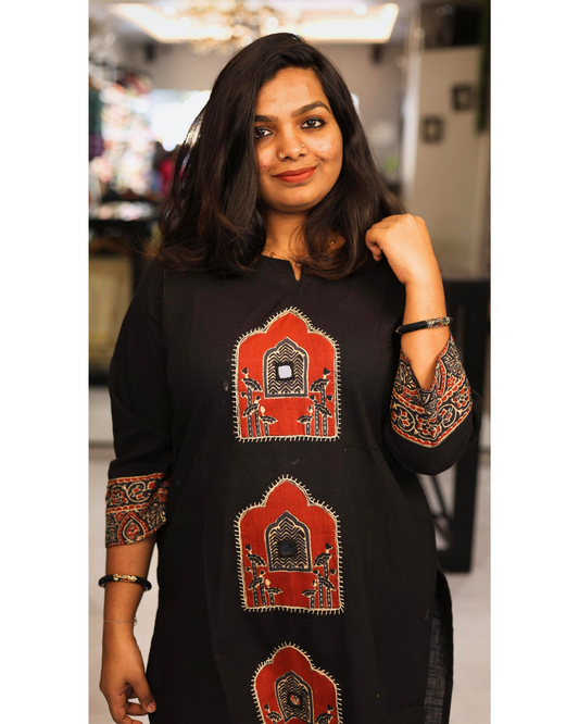 ASH 29- Cotton Applique work Kurti